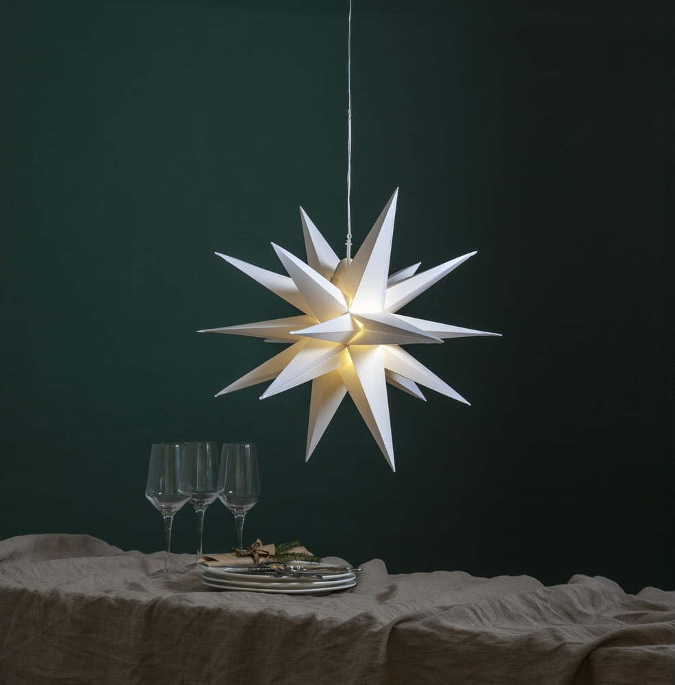 Bílá vánoční venkovní světelná LED dekorace Star Trading Alice