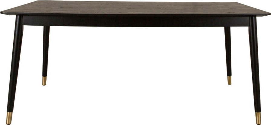 Černý jídelní stůl z kaučukového dřeva Canett Nelly