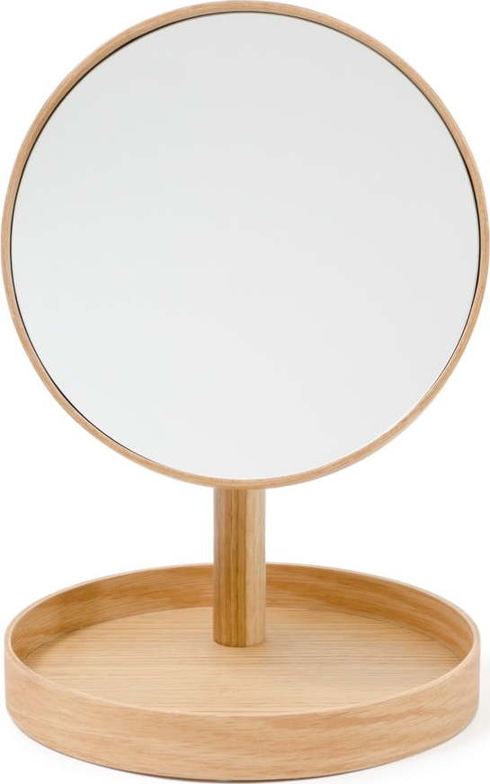 Kosmetické zrcadlo s rámem z dubového dřeva Wireworks Cosmos
