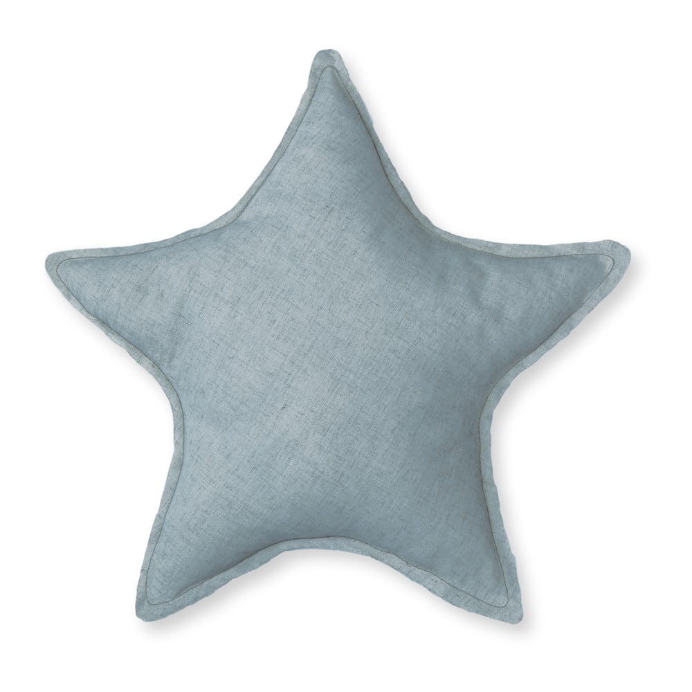Modrý dekorativní polštář Linen Couture Star Linen Couture