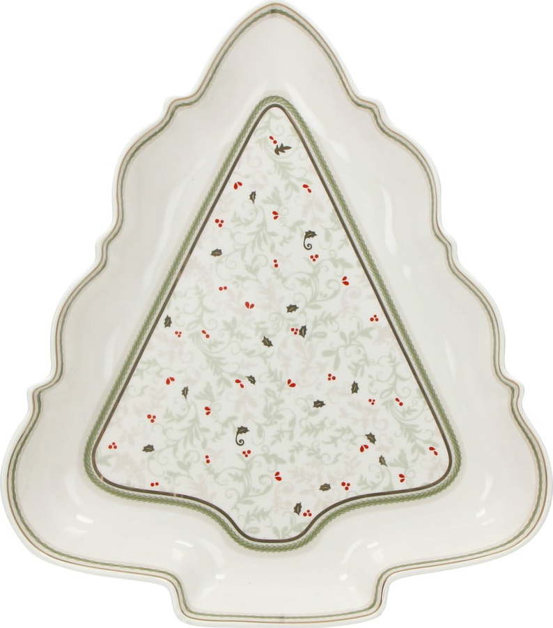 Porcelánový talíř ve tvaru stromečku Brandani Albero Connubio