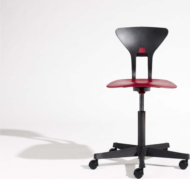 Šedo-červená dětská otočná židle na kolečkách Flexa Ray Flexa