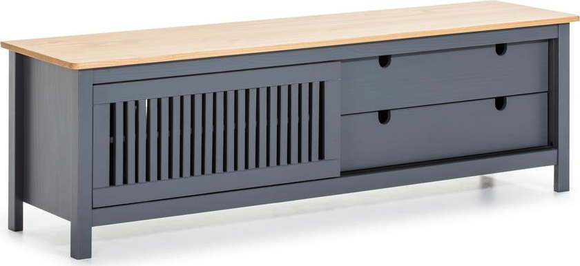 Šedý dřevěný TV stolek Marckeric Bruna Marckeric