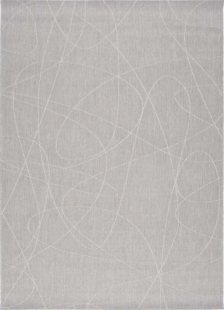 Šedý venkovní koberec Universal Hibis Line