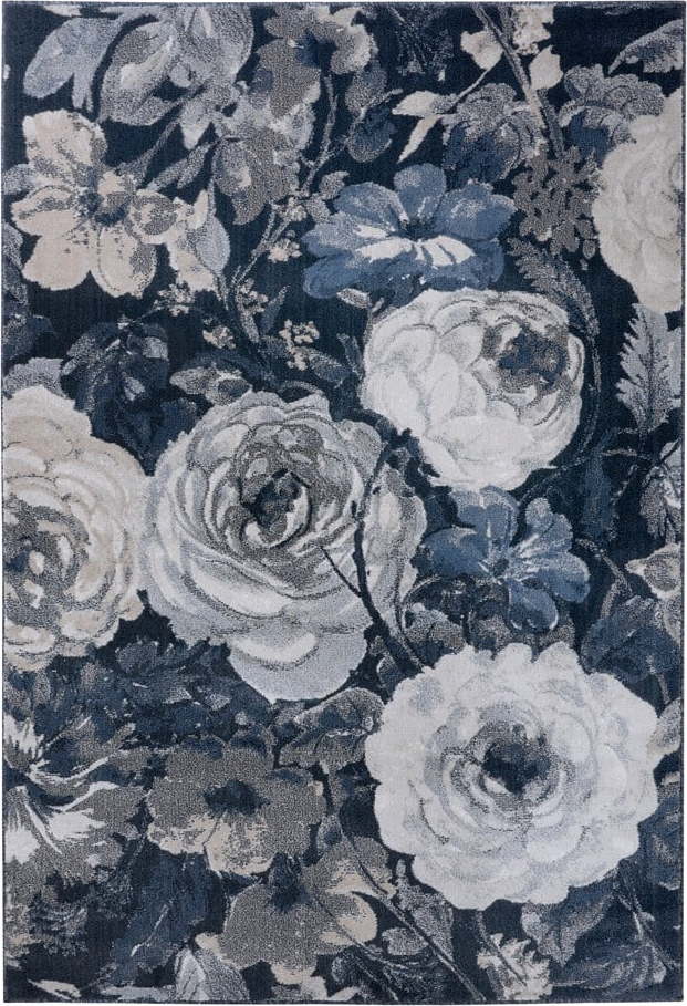 Tmavě modrý koberec Mint Rugs Peony