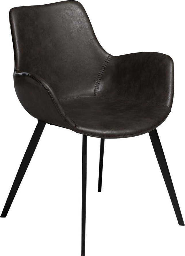 Tmavě šedé křeslo z eko kůže DAN–FORM Denmark Hype ​​​​​DAN-FORM Denmark