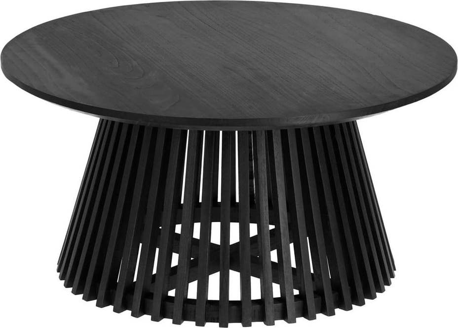 Černý konferenční stolek z teakového dřeva Kave Home Irune