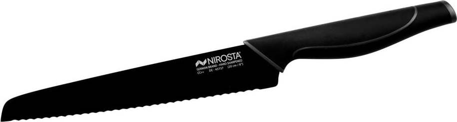 Černý nerezový nůž na chléb Nirosta Wave Nirosta