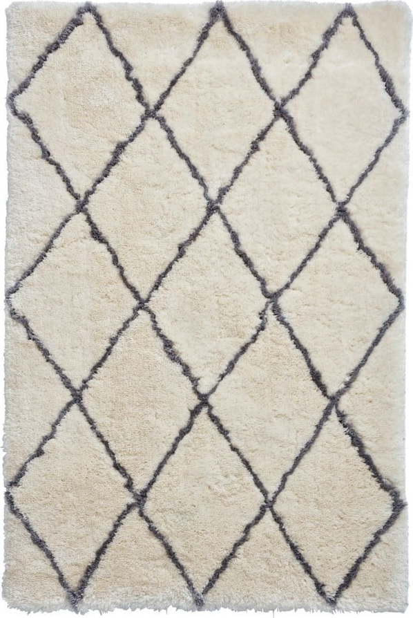 Krémově bílý koberec s šedými detaily Think Rugs Morocco