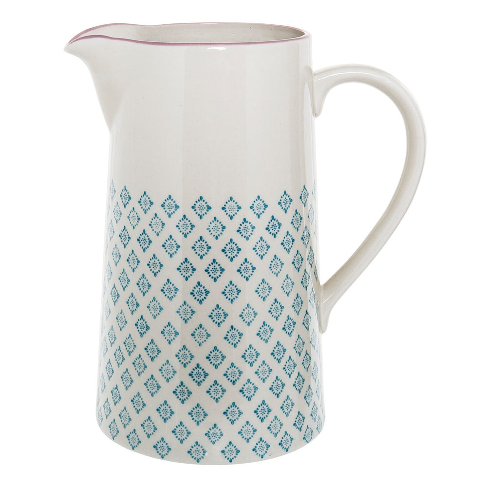 Modro-bílý kameninový džbán Bloomingville Patrizia