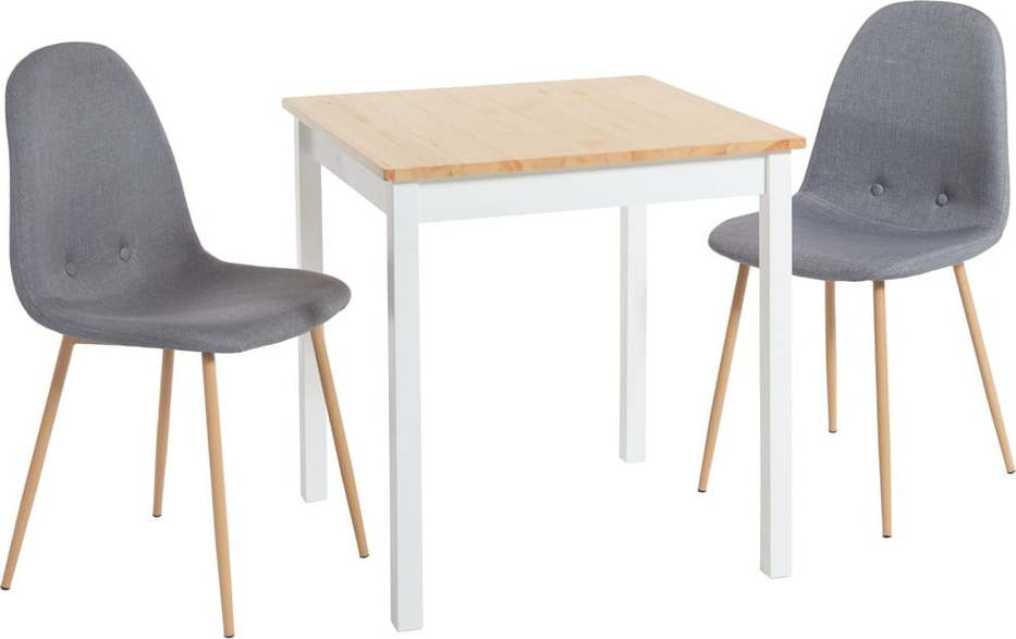 Šedý jídelní set loomi.design se stolem Sydney a židlemi Lissy loomi.design