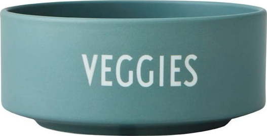 Tyrkysová porcelánová miska Design Letters Veggies