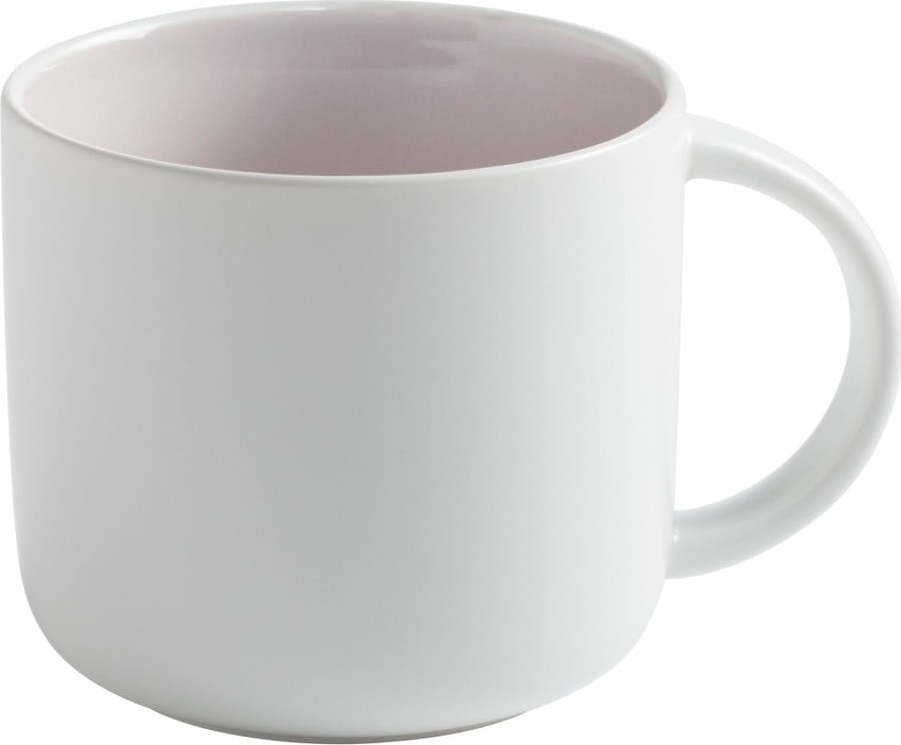 Bílý porcelánový hrnek s růžovým vnitřkem Maxwell & Williams Tint
