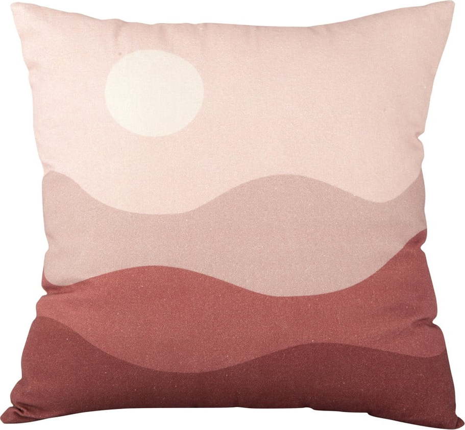 Růžovo-červený bavlněný polštář PT LIVING Pink Sunset