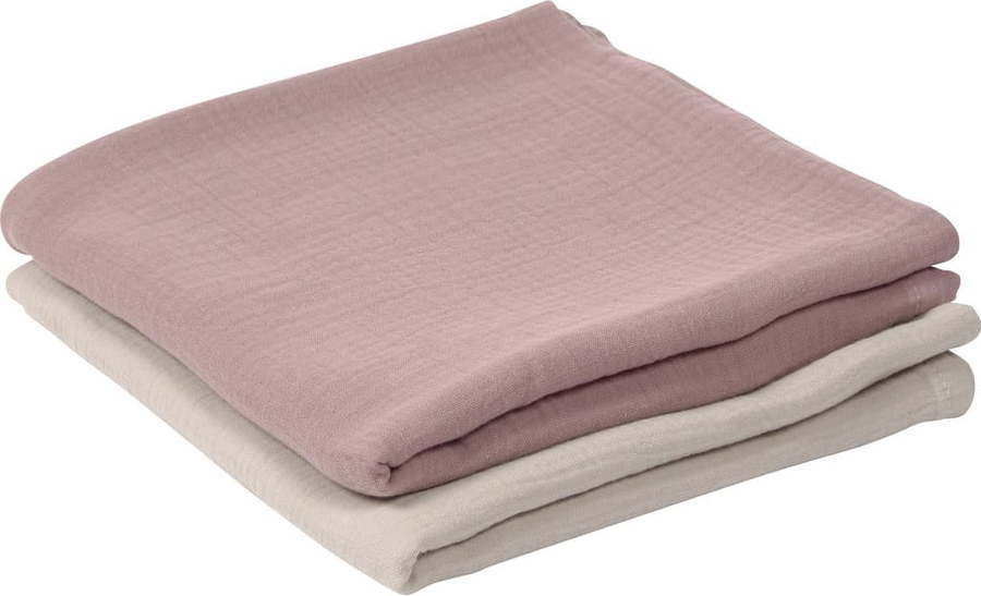 Sada 2 dětských ručníků z organické bavlny Kave Home Hilen Pink