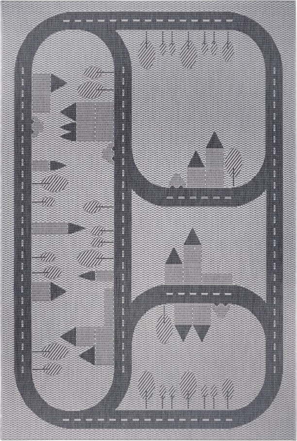 Šedý dětský koberec Ragami Roads
