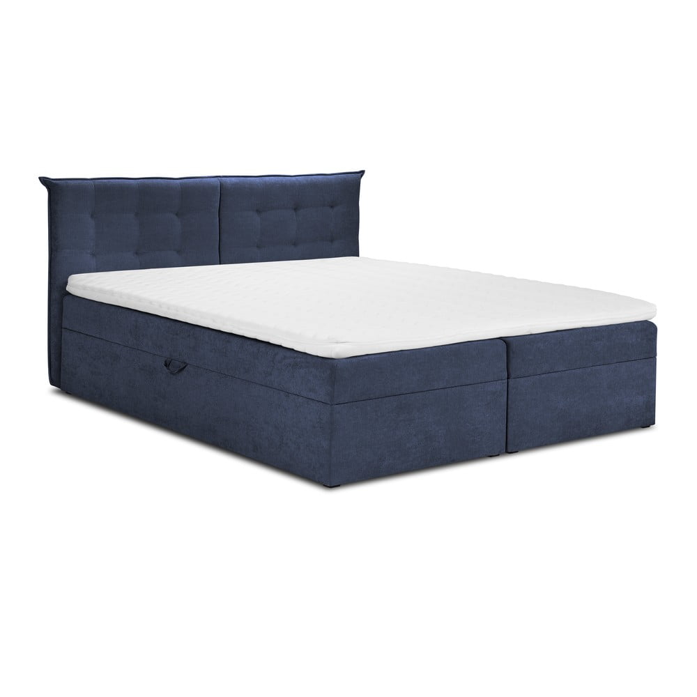 Tmavě modrá dvoulůžková postel Mazzini Beds Echaveria