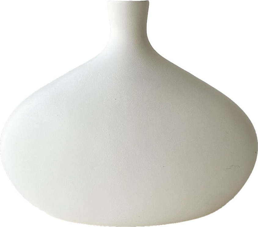 Bílá keramická váza Rulina Platy