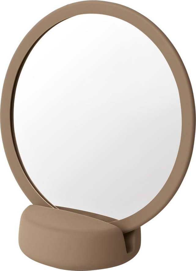 Světle hnědé stolní kosmetické zrcadlo Blomus Sono