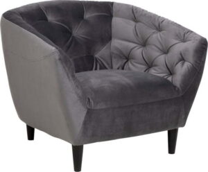 Tmavě &scaron;ed&eacute; sametov&eacute; křeslo Actona Ria Actona