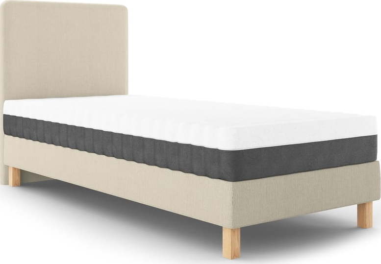 Béžová jednolůžková postel Mazzini Beds Lotus
