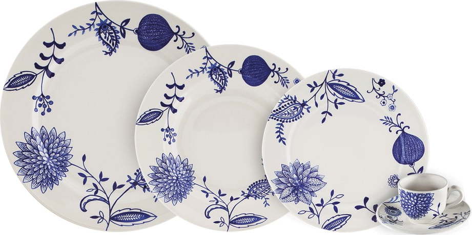 25dílná sada keramického nádobí Villa Altachiara Blu Villa Altachiara