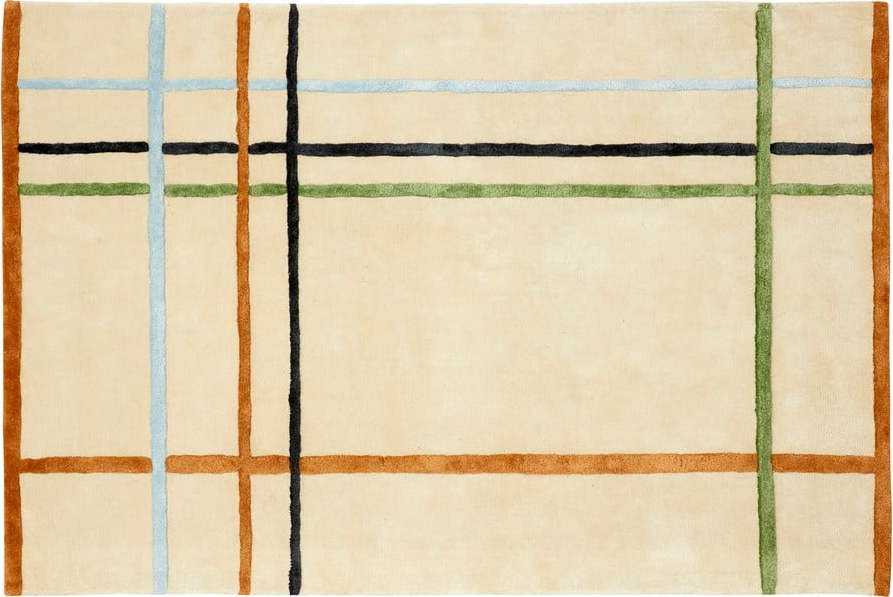 Béžový koberec s příměsí bavlny Hübsch Ester