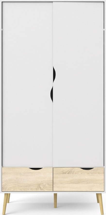 Bílá šatní skříň Tvilum Oslo