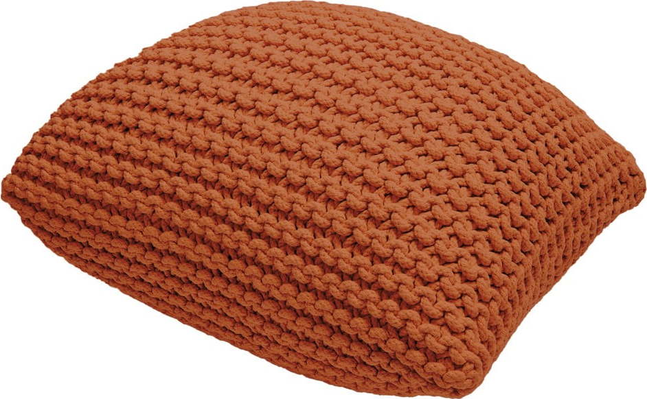 Cihlově červený polštářový puf Bonami Essentials Knit Bonami Essentials