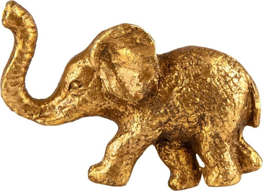 Cínová úchytka na šuplík ve zlaté barvě Sass & Belle Elephant Sass & Belle