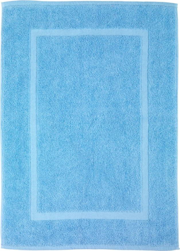 Modrá bavlněná koupelnová předložka Wenko Serenity