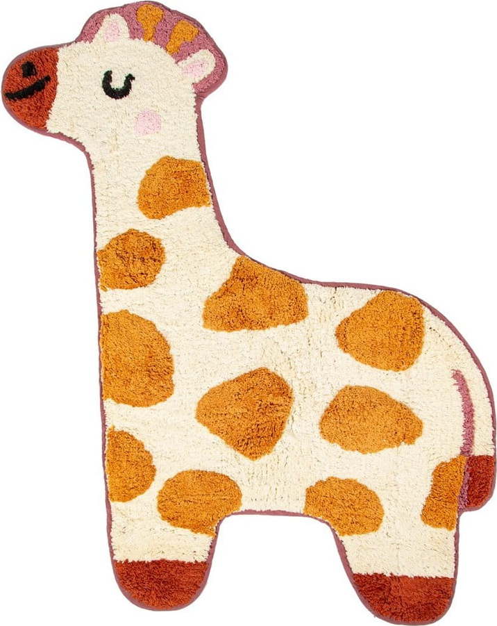 Oranžovo-béžový dětský bavlněný koberec Sass & Belle Giraffe