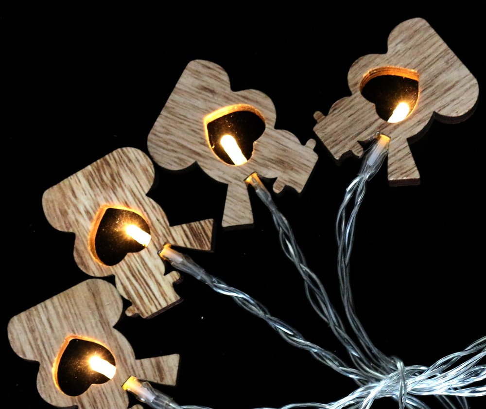 Světelný řetěz s 10 žlutými LED světélky Unimasa Snowmen Unimasa