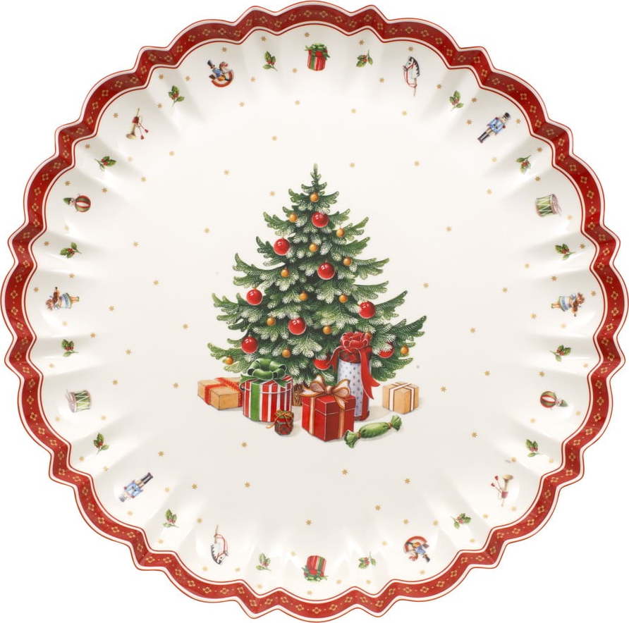 Bílá porcelánová servírovací mísa s vánočním motivem Villeroy & Boch