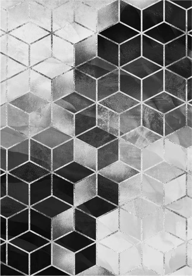 Černý koberec 140x80 cm Optic - Rizzoli Rizzoli
