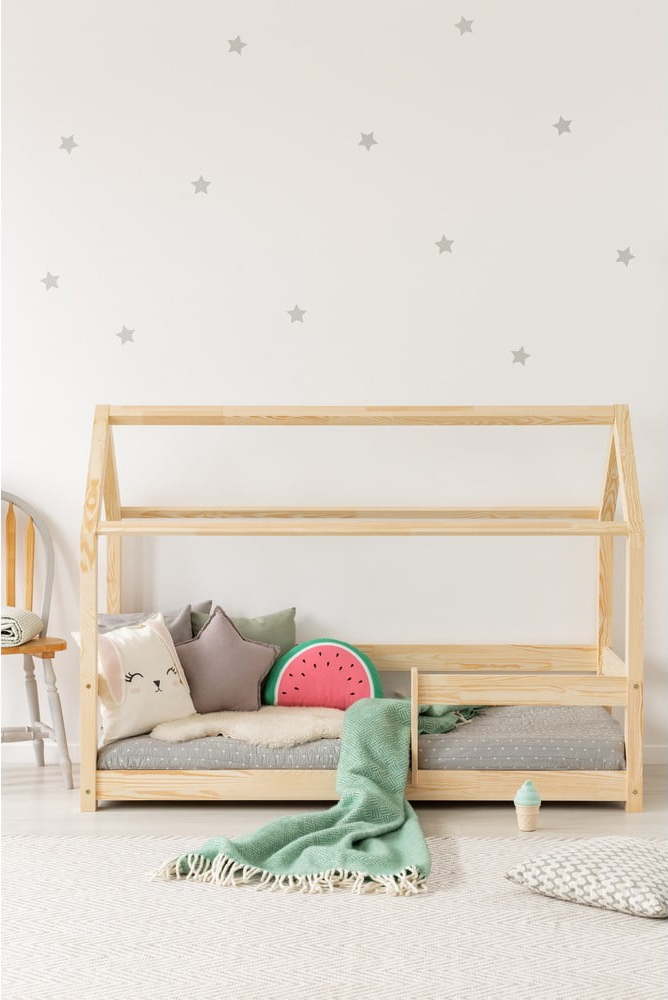 Domečková dětská postel z borovicového dřeva 140x200 cm Mila MB - Adeko Adeko
