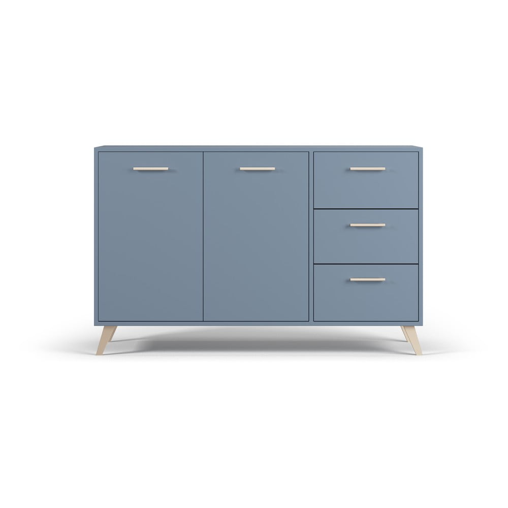 Modrá nízká komoda 140x86 cm Burren - Cosmopolitan Design Cosmopolitan design