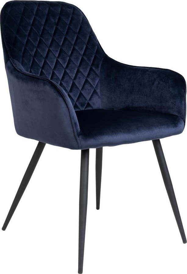 Modré sametové jídelní židle v sadě 2 ks Harbo - House Nordic House Nordic