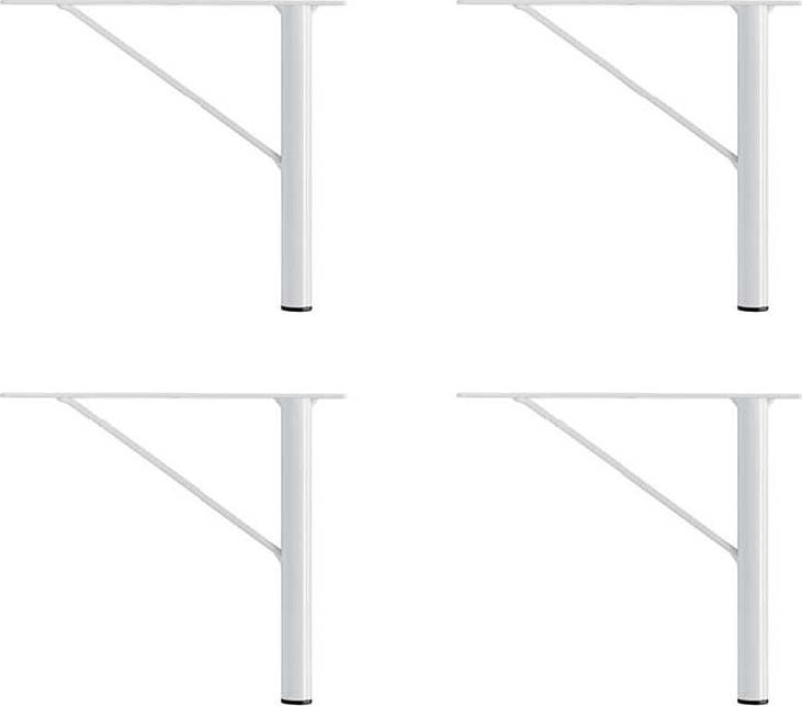 Bílé kovové náhradní nožičky 4 ks Mistral & Edge by Hammel - Hammel Furniture Hammel Furniture