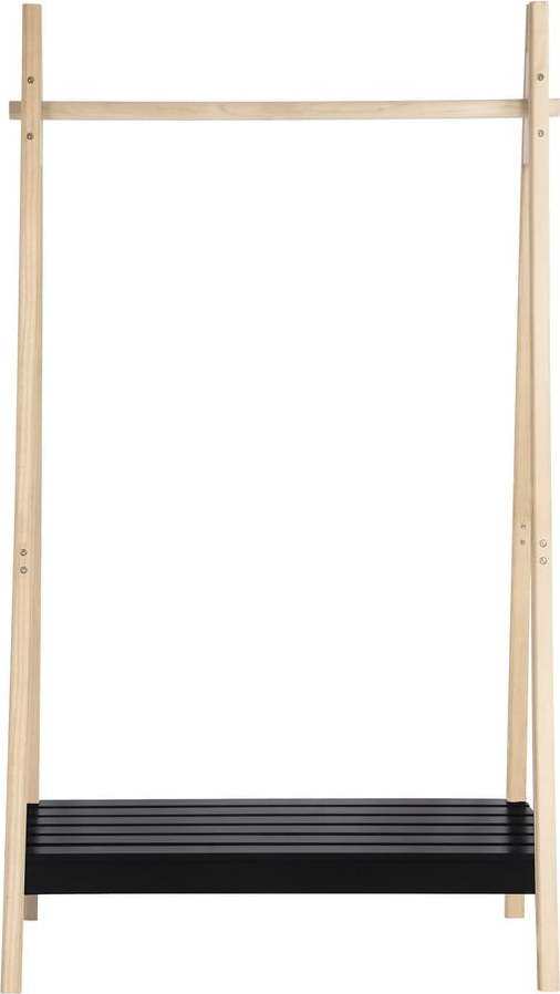Černý stojan na oblečení z masivu pavlovnie Torino - House Nordic House Nordic