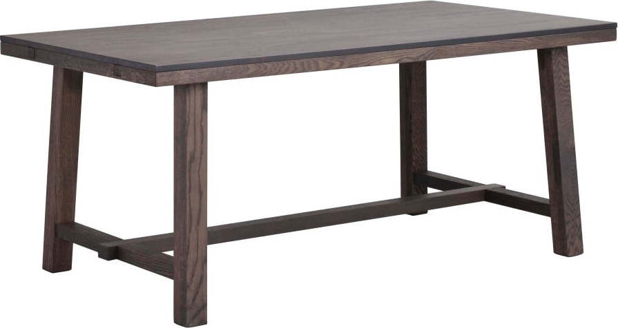 Tmavě hnědý dubový jídelní stůl Rowico Brooklyn