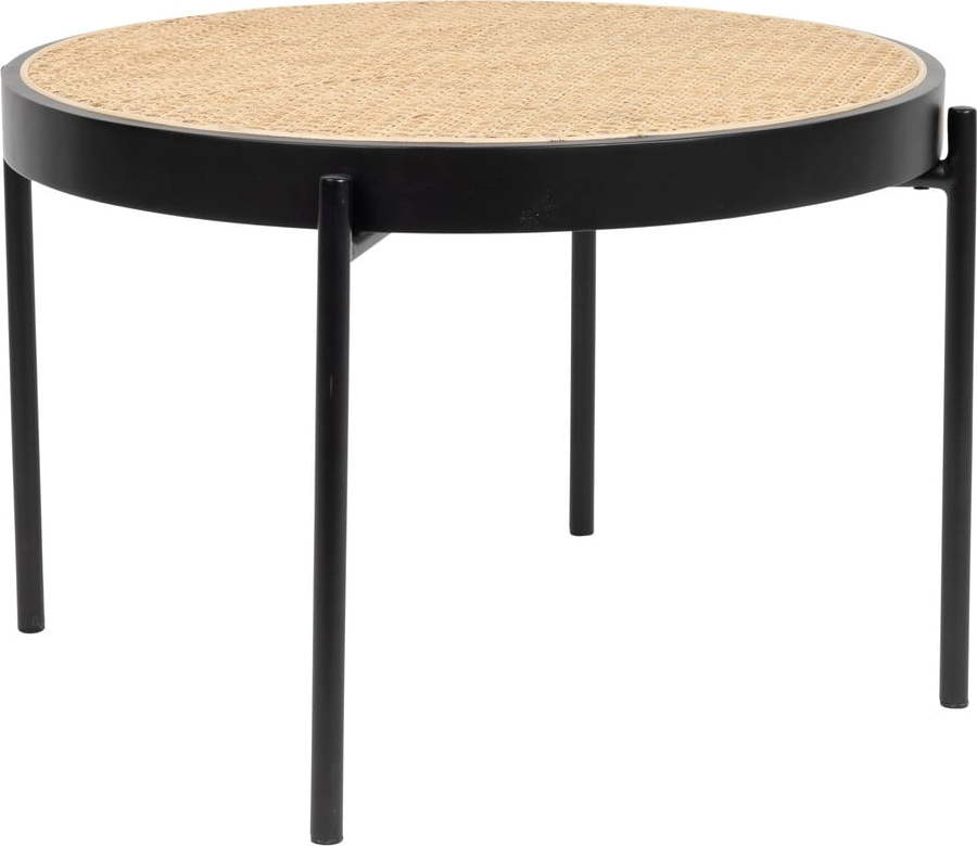 Černý ratanový kulatý konferenční stolek ø 60 cm Spike - Zuiver Zuiver