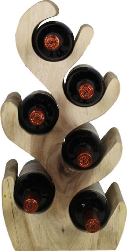 Regál na víno z exotického dřeva na 6 lahví - HSM collection HSM collection