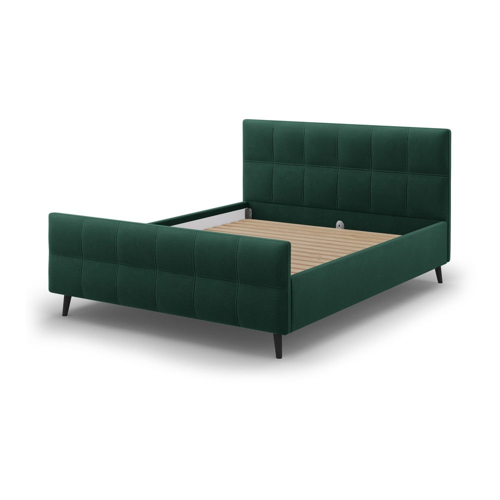 Zelená čalouněná dvoulůžková postel s roštem 180x200 cm Gigi - Micadoni Home Micadoni Home