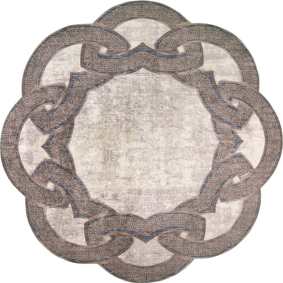 Béžový kulatý koberec ø 100 cm - Vitaus Vitaus