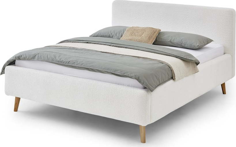 Bílá čalouněná dvoulůžková postel 140x200 cm Mattis - Meise Möbel Meise Möbel