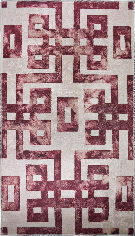 Červený/béžový koberec 180x120 cm - Vitaus Vitaus