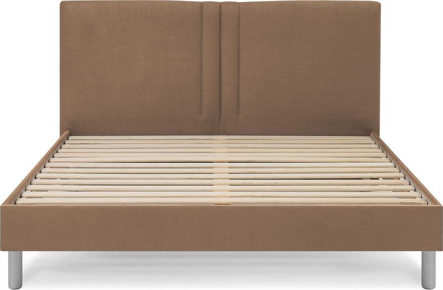 Světle hnědá čalouněná dvoulůžková postel s roštem 160x200 cm Kerry - Bobochic Paris Bobochic Paris