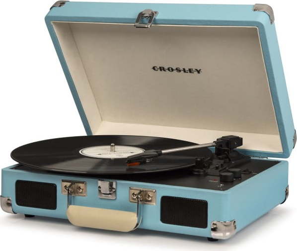 Světle modrý gramofon Crosley Cruiser Plus Crosley