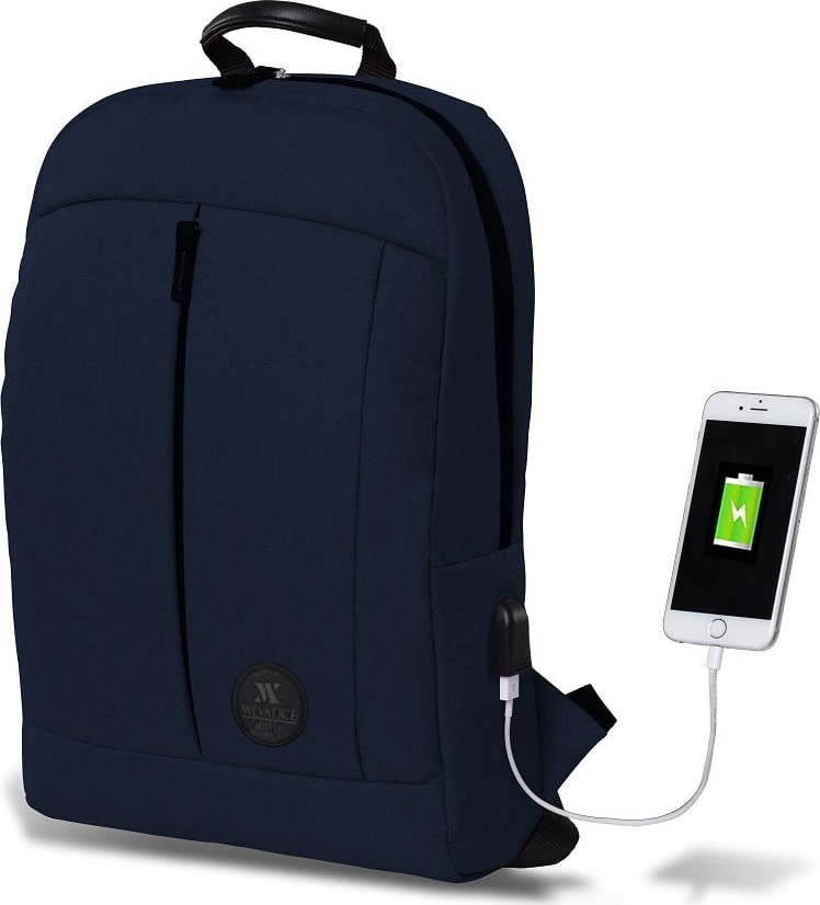 Tmavě modrý batoh s USB portem My Valice GALAXY Smart Bag Myvalice